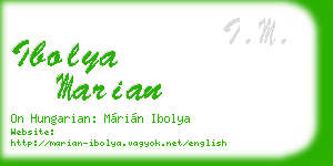 ibolya marian business card