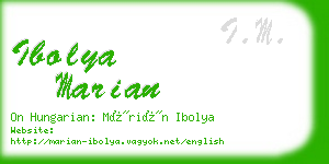 ibolya marian business card